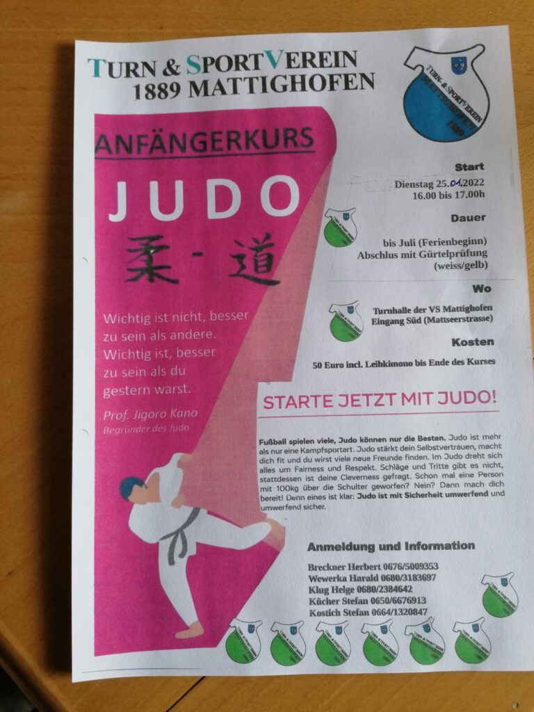 Read more about the article JUDO Anfängerkurs